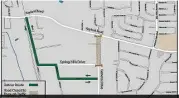  ?? Precinct 3 County Commission­er James Noack’s office ?? A stretch of road on Geneva Drive between Rayford Road to Spring Hills Drive will be closed to through traffic beginning Dec. 4 and possibly until early 2018. Drivers are being asked to use detours if possible.