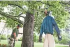  ?? MATT STONE/USA TODAY NETWORK ?? A man helps hang an effigy of Gov. Andy Beshear at a rally in Frankfort, Ky.