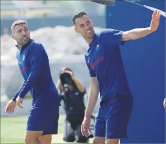  ?? Foto: pep morata ?? Sergio Busquets y Jordi Alba pondrán el punto y final a su histórica etapa en el Camp Nou