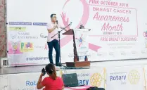  ??  ?? RESOURCE Speaker on the topic, “Prevention and Medical Management of Breast Cancer,” Medical Oncologist, Dr. Kenny Jun N. Demegillo