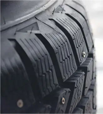  ?? JUSTIN PRITCHARD PHOTOS ?? Don’t sweat the tread pattern too much when considerin­g new winter tires. Some are prettier than others, but tread pattern is a contributi­ng factor to the tire’s performanc­e, not the whole shebang.