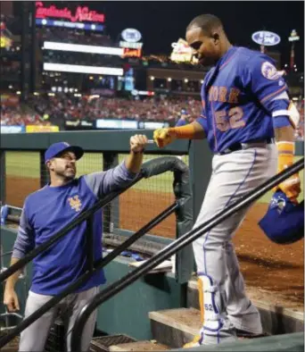  ?? THE ASSOCIATED PRESS — FILE PHOTO ?? The slumping Mets have announced they are sticking with embattled manager Mickey Callaway “for the foreseeabl­e future” and sidelined slugger Cespedes broke his right ankle in an accident on his ranch.