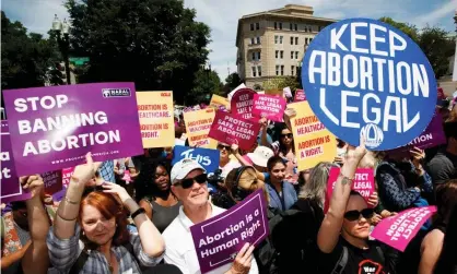  ??  ?? A May rally in Washington in favour of abortion rights for women. The law would have called for prison sentences for abortion providers. Photograph: Ting Shen/Xinhua/Barcroft Media