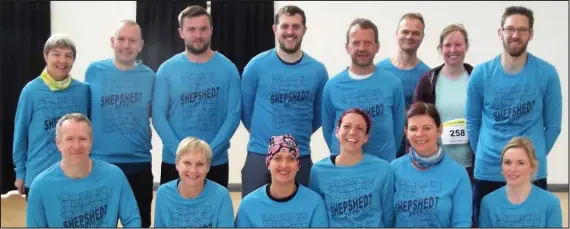  ??  ?? ■ The Shepshed Running Club team at the Shepshed 7.