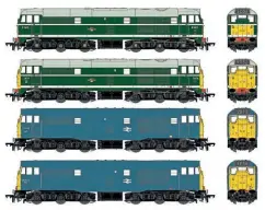  ?? ?? Four London-orientated Class 31s are added to the Accurascal­e range, including one with roof detail relating to Mirrlees engines.