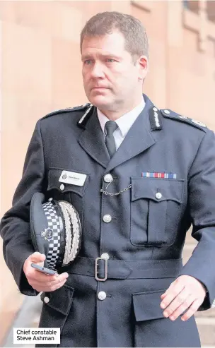  ??  ?? Chief constable Steve Ashman