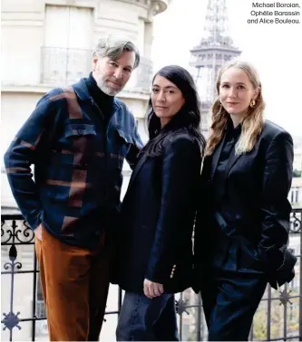  ?? ?? Michael Boroian, Ophélie Barassin and Alice Bouleau.