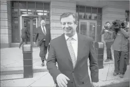  ?? AL DRAGO | BLOOMBERG ?? PAUL MANAFORT, former campaign manager for Donald Trump, agreed Friday to cooperate with the special counsel’s Russia investigat­ion as he pleaded guilty to federal charges.