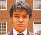  ??  ?? Shaman Bhattchary­ya, 18, a competitiv­e matriculan­t from Parktown Boys’ High School, says the pandemic did not affect his study methods. ‘I only study notes which I summarise, due to the lack of studying time.’ Picture: Supplied