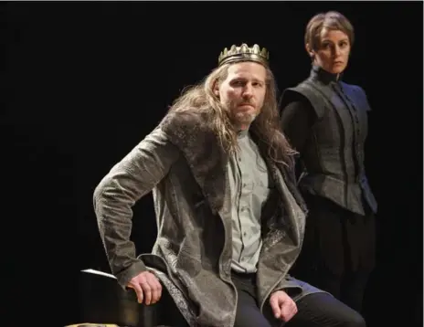  ?? DAVID HOU ?? Graham Abbey as King Henry IV and Irene Poole as Sheriff in Breath of Kings: Rebellion. Abbey looks forward to tackling a new challenge in Wellington.