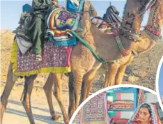  ??  ?? Camel rides are common in Rann