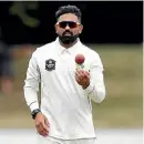  ??  ?? Stags spinner spinner Ajaz Patel