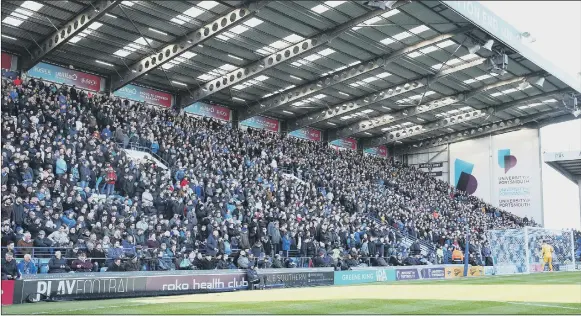  ?? Picture: Joe Pepler ?? CROWDED HOUSE A packed Fratton End for Pompey’s 2-0 triumph over Sunderland in February 2020