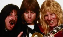  ?? TURNER CLASSIC MOVIES ?? Harry Shearer, Christophe­r Guest, and Michael McKean in “This Is Spinal Tap.”