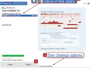  ?? ?? Use PrivaZer to thoroughly delete all traces of data from ‘free’ space on your PC.