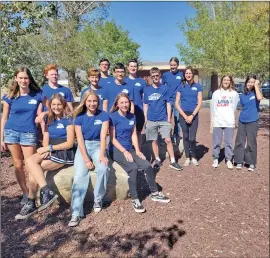  ?? Photo courtesy of BUHS math teacher and mathletes coach Deedee Buchholz ?? BUHS JV mathletes at their first meet this season in Tehachapi Oct. 5 were, from left, back row, Sydney Wilson, Bryce Cokeley, Caleb Fitt, Elias Downard, Cooper Beard, Hunter Dermody, Ben Rowan, Sydney Norcross, Madison Benninger, Ellie Crall and Jodie Before; front row: Teagan Orr, Gabrielle Veenker and Alyssa Buchholz (not pictured: Blake Braaten).