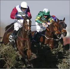  ??  ?? Jamie Codd just behind Derek Fox on eventual winner One For Arthur.