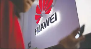  ?? FRED DUFOUR / AFP / GETTY IMAGES FILES ?? The U.S. government blackliste­d Huawei in May, alleging the Chinese company is involved in activities contrary to U.S. national security or foreign policy interests.