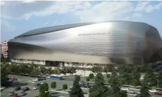  ?? ABC ?? El nuevo estadio Santiago Bernabéu será un símbolo de la ciudad de Madrid. Las obras va en buen camino y se estrenará en verano de 2022