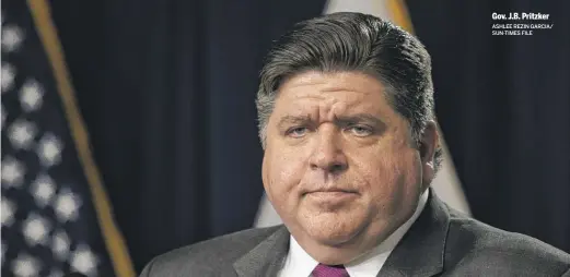  ?? ASHLEE REZIN GARCIA/ SUN-TIMES FILE ?? Gov. J.B. Pritzker