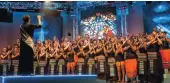  ??  ?? The choir of the Nelson Mandela Metropolit­an University performs during Varsity Sing, a new knock-out choral competitio­n on kykNET.