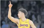  ?? MARK J. TERRILL/ASSOCIATED PRESS ?? The pressure is on rookie Lonzo Ball to help start the process of turning around the once-mightly Lakers.