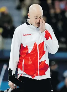  ?? NATACHA PISARENKO/THE ASSOCIATED PRESS ?? Kevin Koe and his team lost in the medal round at the Pyeongchan­g Olympics, finishing fourth. Koe is back with a new team and already proving he’s still one of the best.