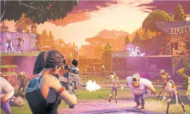  ?? THE CANADIAN PRESS ?? Fortnite is one of very few shooter games to feature female characters in its ads, and several options for female avatars.