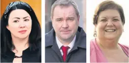  ??  ?? TROUBLE AHEAD From left, Monica Lennon, Neil Findlay and Jackie Baillie. Below, Labour leader Richard Leonard