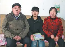  ??  ?? From left: Ni Yuting and her grandmothe­r; Du Wenbo (middle) and his grandparen­ts; a “left-behind” girl and her grandfathe­r in rural and semi-urban areas of Fuyang, Anhui province.