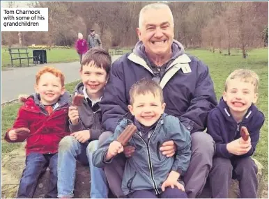  ??  ?? Tom Charnock with some of his grandchild­ren