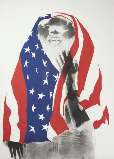  ??  ?? David Hammons, "America the Beautiful," 1968. David Hammons/Oakland Museum of California