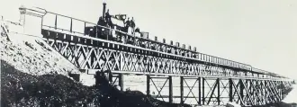  ??  ?? The South Esk viaduct at Montrose in 1883 and the bridge that replaced it.