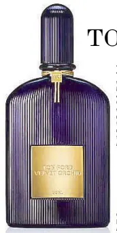  ??  ?? Tom Ford Velvet Orchid takes after its iconic predecesso­r, Black Orchid, but takes on a more oriental floral scent that makes it ultrafemin­ine, lavish and cool.