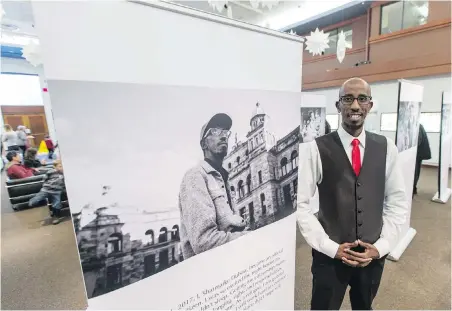  ??  ?? Sharmarke Dubow is a Somali refugee, now a Canadian citizen, who is featured in an exhibit called I’ve Not Always Been Canadian at the Royal B.C. Museum. The exhibit continues until Tuesday.