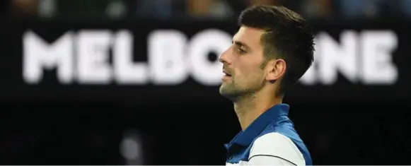  ?? SAEED KHAN/AFP/GETTY IMAGES ?? Novak Djokovic, who held all four Grand Slam titles at one point in 2016, bowed out of the Australian Open on Monday. The Serbian star recently came back from a layoff caused by elbow pain.