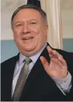  ?? Reuters ?? US Secretary of State Mike Pompeo, ready for talks