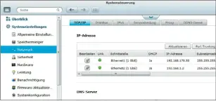  ??  ?? Wer die beiden LANPorts der TS-431+ an unterschie­dliche Subnetze anschließe­n möchte,
ndet die entspreche­nden Einstellun­gen im Bereich Netzwerk in den Systemeins­tellungen der NAS.