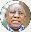  ??  ?? Ramaphosa ... preaches unity.