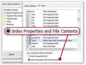  ??  ?? Tell Windows Search Indexer which files should have their contents indexed