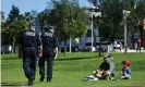  ??  ?? NSW police issued 155 breaches of public health orders over the Easter weekend. Photograph: Joel Carrett/AAP