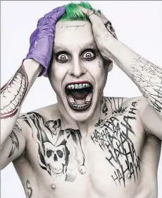  ?? DAVID AYERMOVIES/TWITTER ?? Variety is reporting that Jared Leto is poised to reprise his role as the DC villain the Joker for a standalone film.