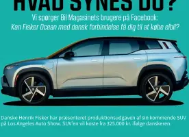  ?? ?? Danske Henrik Fisker har praesenter­et produktion­sudgaven af sin kommende SUV på Los Angeles Auto Show. SUV’EN vil koste fra 325.000 kr. ifølge danskeren.