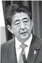  ?? FRANCK ROBICHON/GETTY ?? Shinzo Abe began his second stint as prime minister of Japan in 2012.