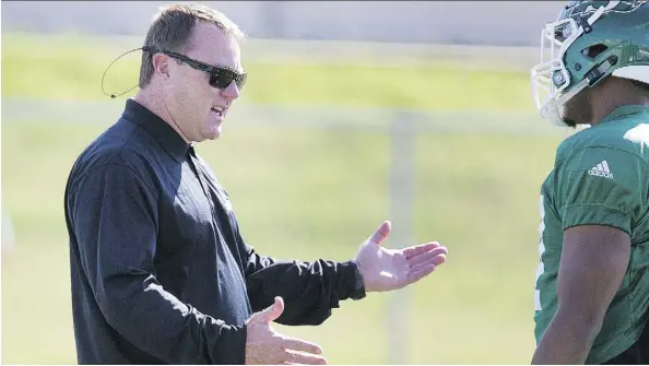  ?? GORD WALDNER ?? Former Edmonton Eskimos head coach Chris Jones has sifted through dozens of players this season with the lowly Roughrider­s.