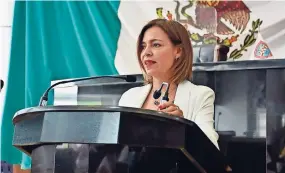  ?? ?? La diputada panista Isela Martínez Díaz