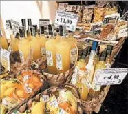  ??  ?? Lemon products, especially bottles of the local liqueur, limoncello, are for sale all over the Amalfi Coast.