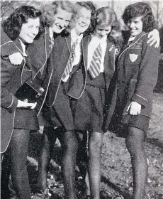  ??  ?? York House school students sport their circa 1944 school uniforms.