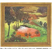  ??  ?? The Red Pond, by Sir Cedric Morris (1889-1992) an oil on canvas dated 1932. Estimate £15,000-25,000