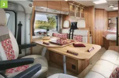  ?? ?? 2 Autograph’s wide body gives a spacious feel to the interior. Photo shows the optional Piccadilly soft furnishing fabrics in a 2015 745 model